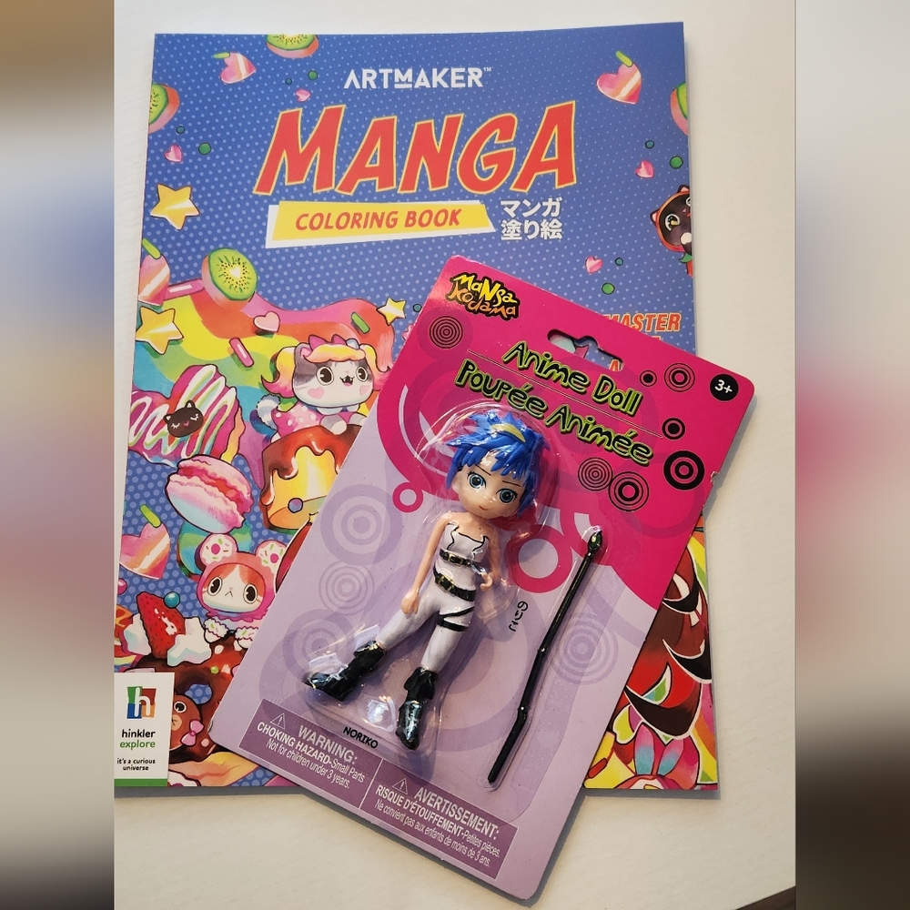 Manga Adult Coloring Book with Anime Doll